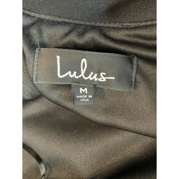 Lulu's Off-The-Shoulder Skater Black Lined Dress Size M - Picture 6 of 11